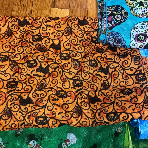 Lot of 12Holiday Scarves Halloween July Christmas - Picture 2 of 16